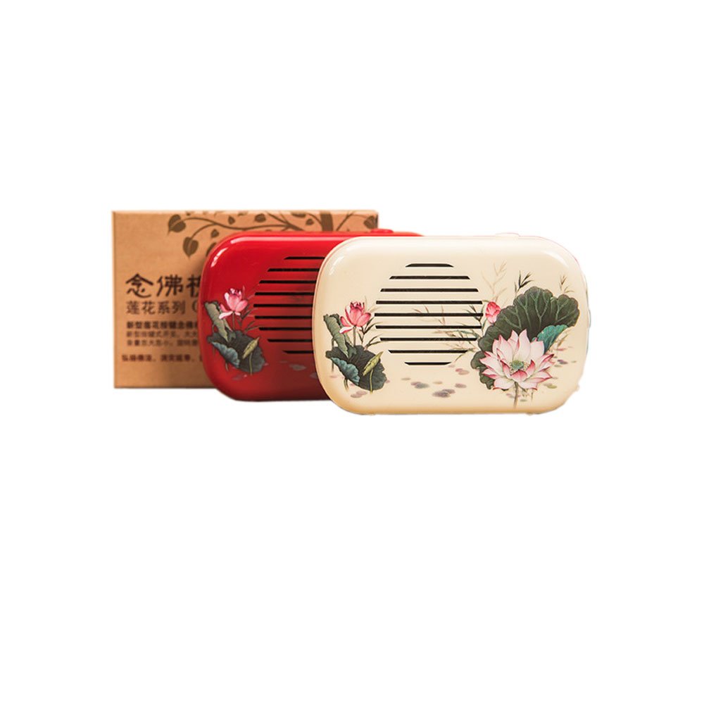 Ximimark Mini Lotus Buddhist Buddha Pray Music Machine With 22 Buddha Songs Incantation,White